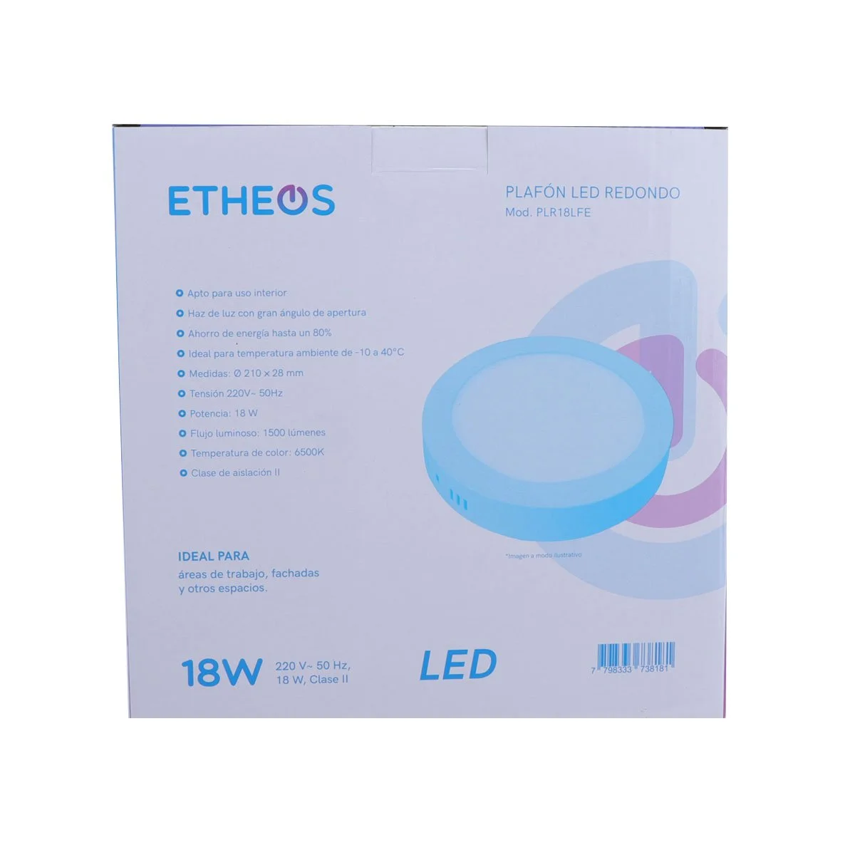 Plafón LED redondo 18 W - Frío
