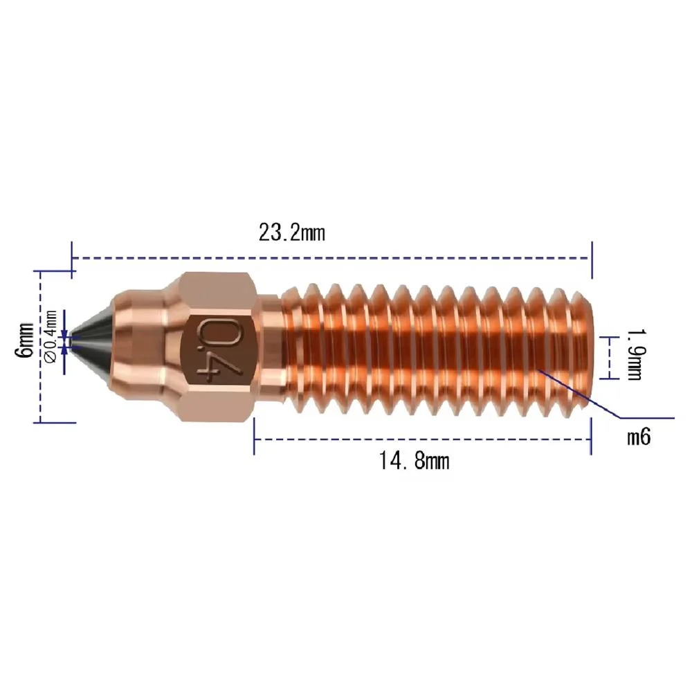 Pico 0.4mm Bimetal NOZZLE Creality K1 - K1 MAX - Ender 3 V3 KE 32809 MA5