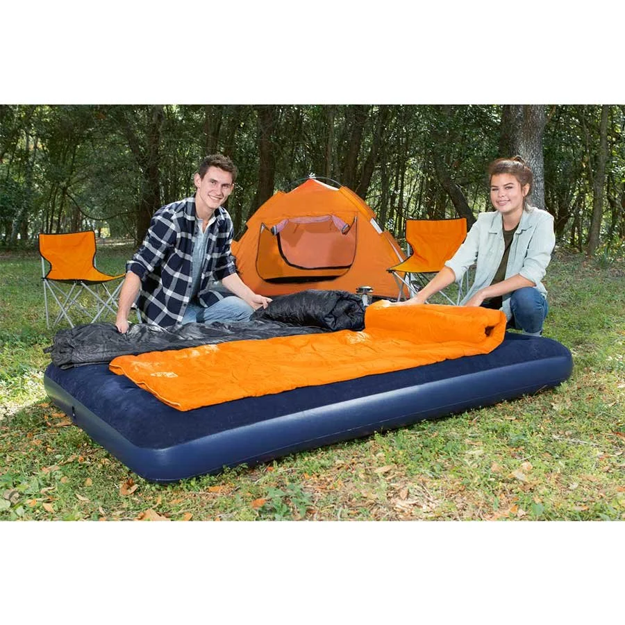 Set de colchón inflable doble + almohadas + inflador manual KUSHIRO SKC2PI