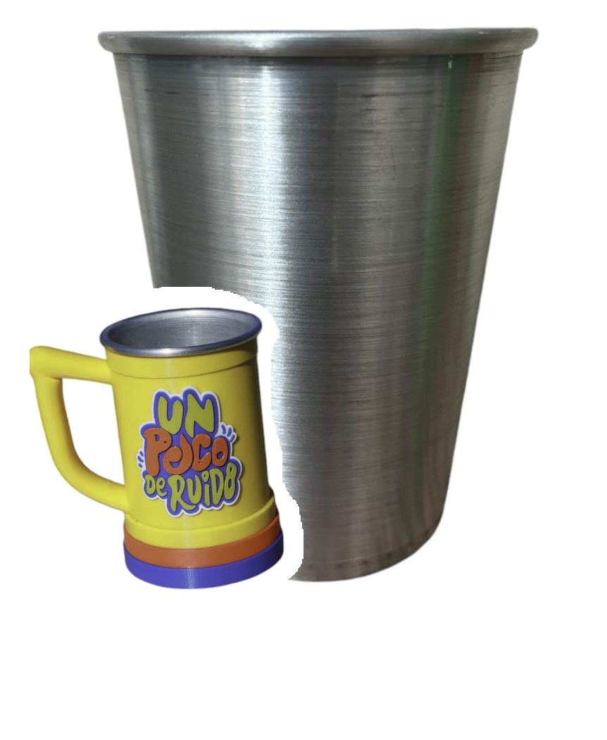 MOD1 500ML LABIO GRUESO VASO UN POCO DE RUIDO 500ML SIN STL (SOLO VASO DE ALUMINIO SIN PIEZAS IMPRESAS) ALUMINIO,(LAS MEDIDAS PUEDEN VARIAR)