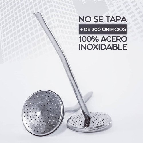 bombilla de acero inoxidable saca yerba