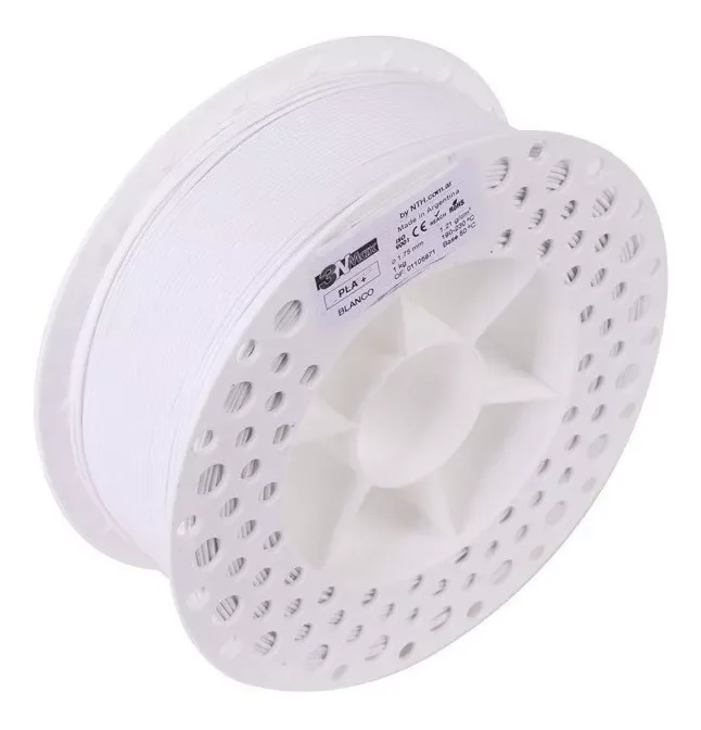 3NMAX BLANCO PLA+ 3N3 FILAMENTO 3D 1.75MM 1KG 3NMAXKG