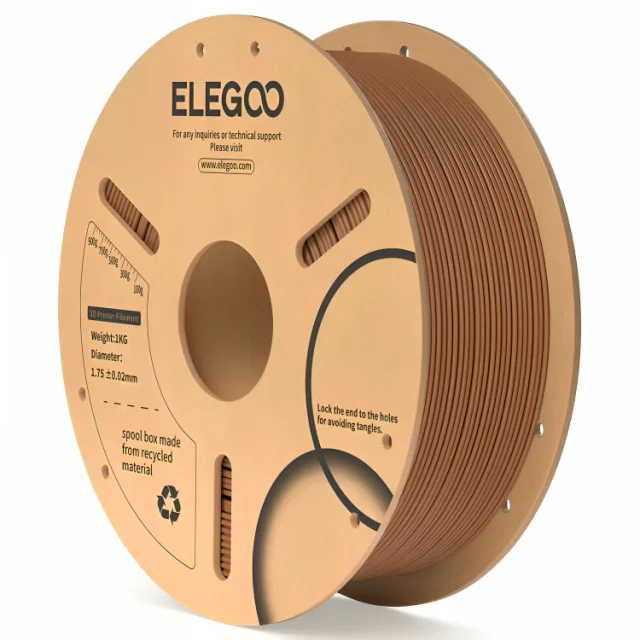 MARRON PLA Elegoo Filamento Diámetro 1,75mm 50.203.0167