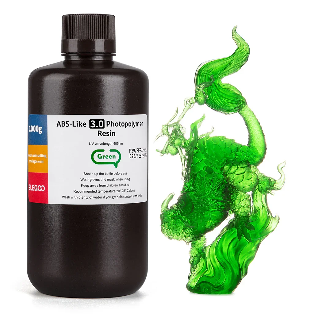 VERDE RESINA ELEGOO TIPO ABS V3.0 1 KG 50.103.0155