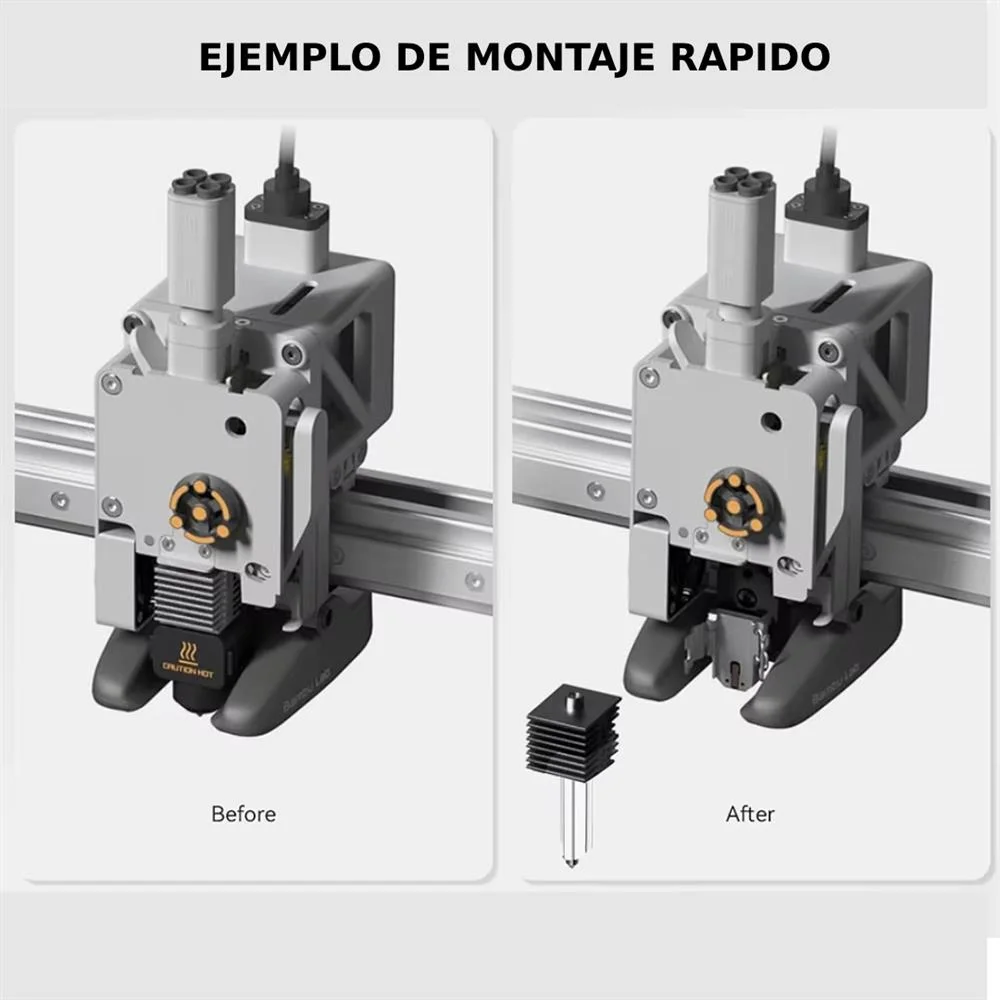 0.8 A1 Hotend Bambu Lab  alta velocidad Acero Inoxidable pico Upgrade generico 32794