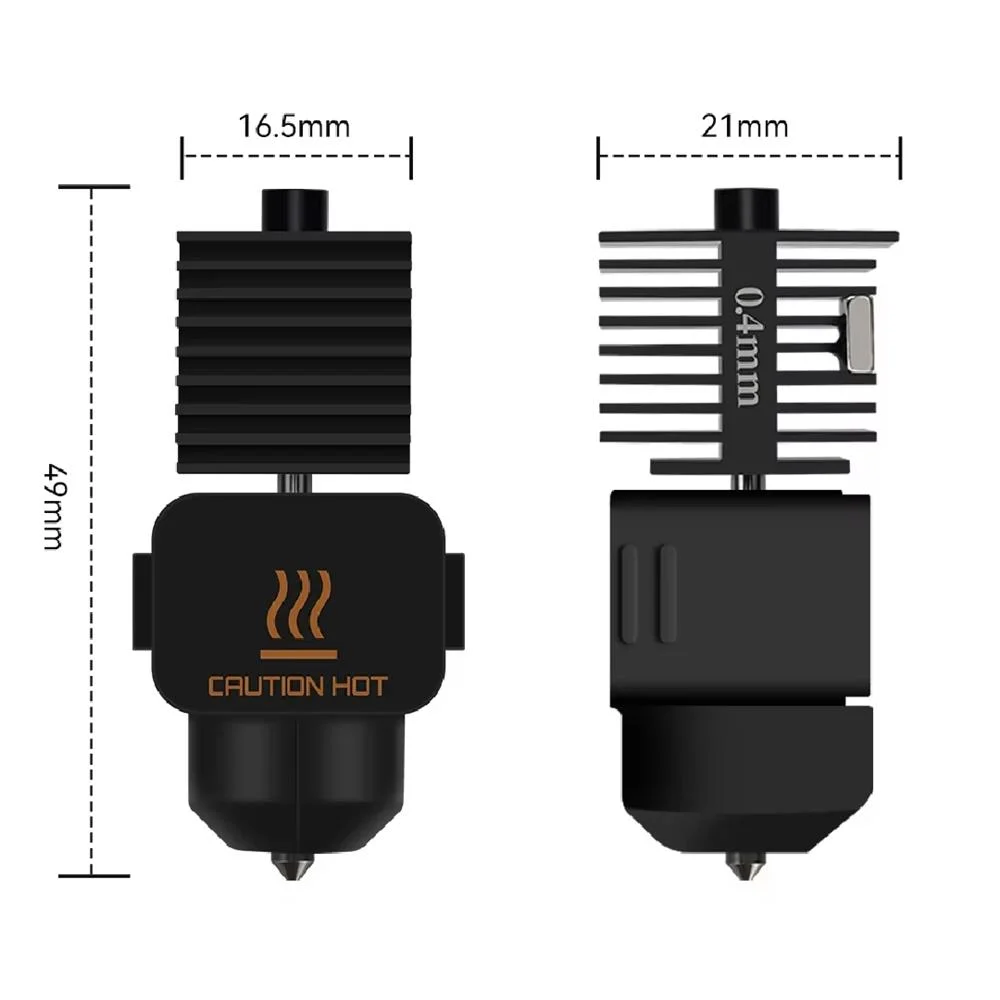 0.6 A1 Hotend Bambu Lab  alta velocidad Acero Inoxidable pico Upgrade generico 32793 C3