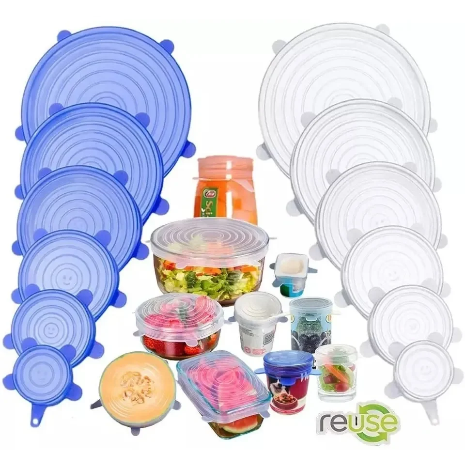 Set de 6 tapas de silicona redondas CCN020