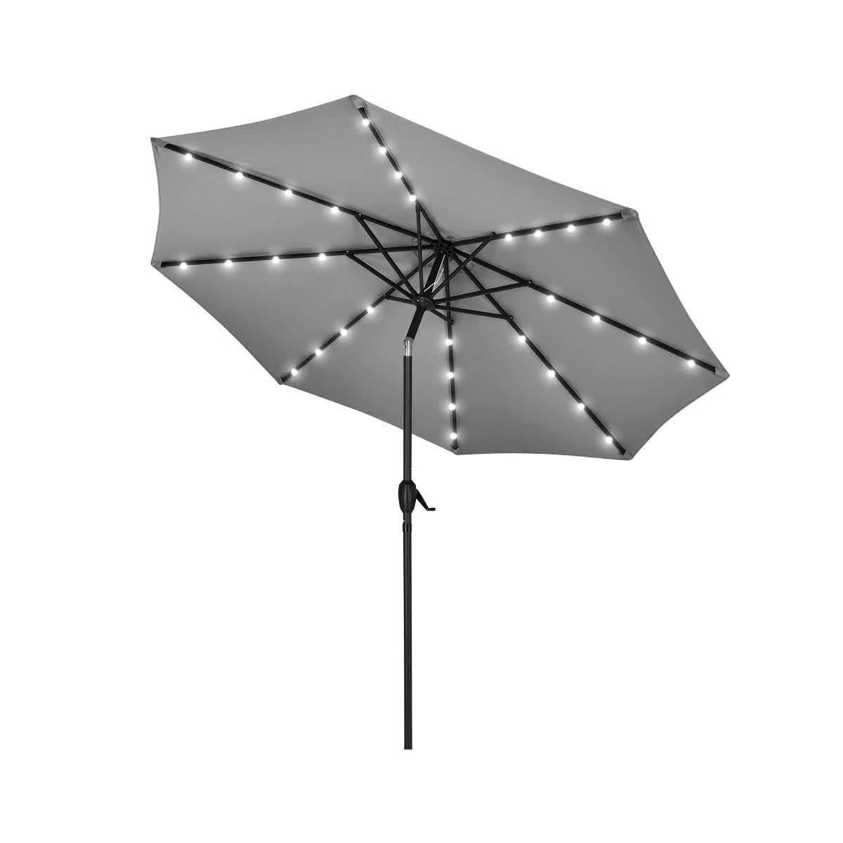Sombrilla solar gris con luz interna KUSHIRO FSSI-0001