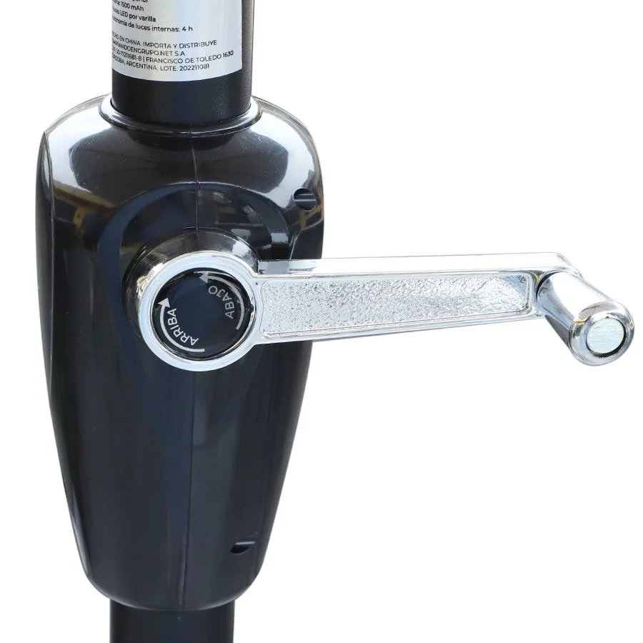 Sombrilla solar gris con luz interna KUSHIRO FSSI-0001