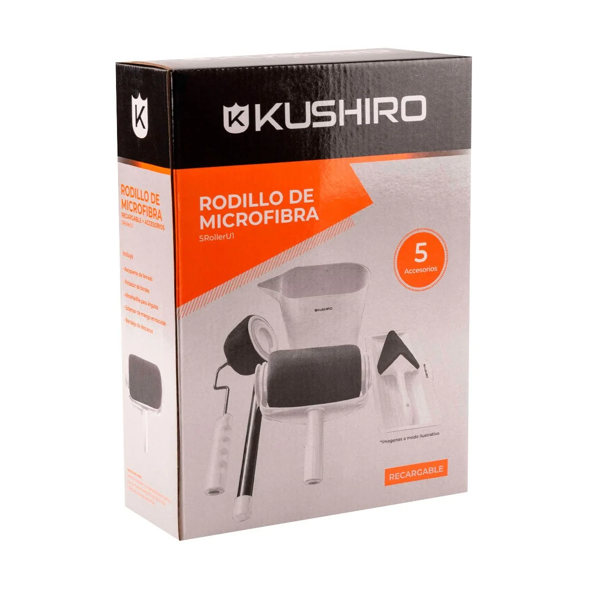 Rodillo de microfibra recargable