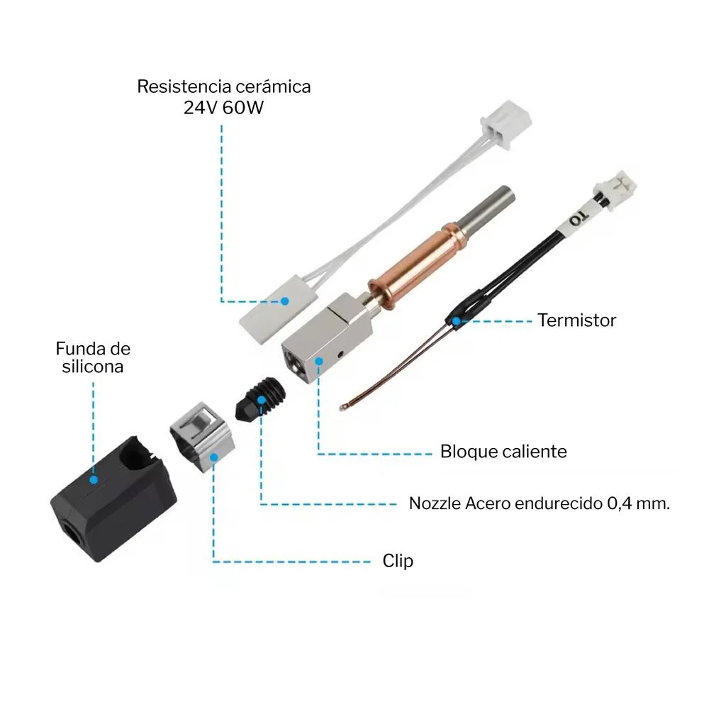 Pico 0,4 Kobra 3 Kit Hotend Actualización pico Anycubic 33169 C4