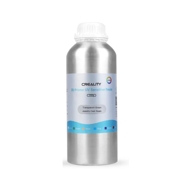 VERDE RESINA CREALITY CASTEABLE JOYERIA BOTELLA ALUMINIO 1KG