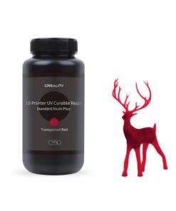 Roja Transparente Resina Creality Dura Plus 500g botella plástica COD 1261
