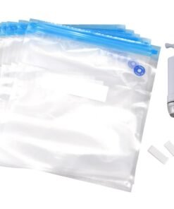 KIT ZIPLOC Bolsa ziploc x10 - Clip x4 - Bomba manual x1 COD 31877