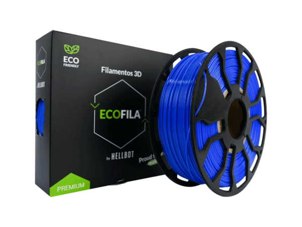 AZUL CON CARRETEL PLA HELLBOT Filamento 3D 1,75mm x 1KG ECOFILA 3586