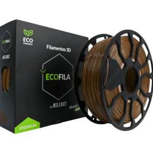 Marron CON CARRETEL PLA HELLBOT Filamento 3D 1,75mm x 1KG ECOFILA 3627