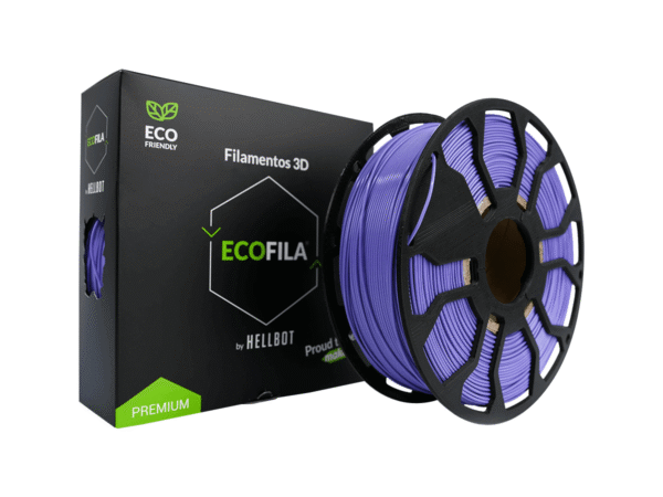 VIOLETA CON CARRETEL PLA HELLBOT Filamento 3D 1,75mm x 1KG ECOFILA3648