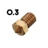 30543-Pico de Bronce 0.3mm Filamento 1.75 - nozzle Hotend E3D