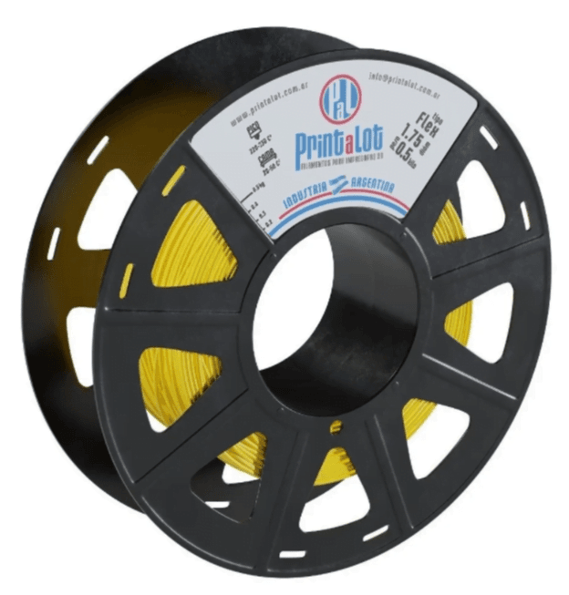 FLEXIBLE AMARILLO FLEX PRINTALOT FILAMENTO 500Gr 1.75mm