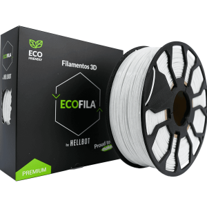 BLANCO CON CARRETEL PETG HELLBOT Filamento 3D 1,75mm x 1KG ECOFILA 3629