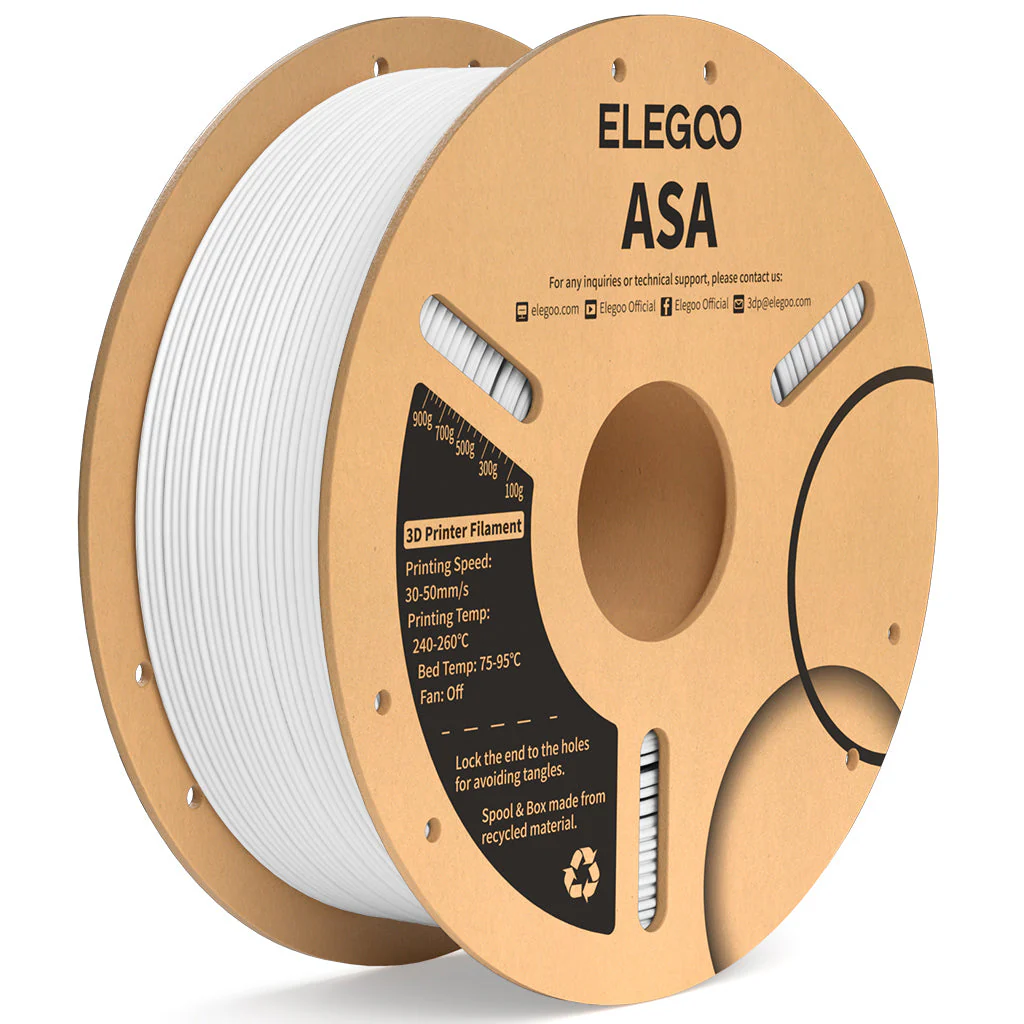 ASA BLANCO Elegoo Filamento - 1.75mm-1KG- 50.203.0709