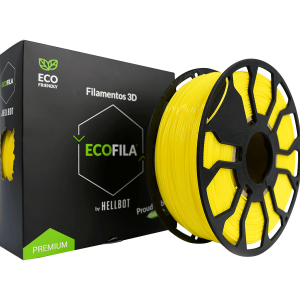 Amarillo CON CARRETEL PLA HELLBOT Filamento 3D 1,75mm x 1KG ECOFILA 3594