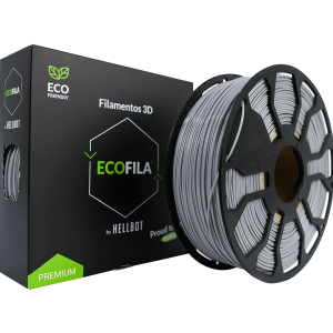 GRIS CON CARRETEL PLA HELLBOT Filamento 3D 1,75mm x 1KG ECOFILA 3595