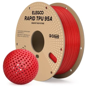 FLEXIBLE ROJO plastic trays TPU Elegoo Filamento Diámetro 1,75mm 1kg 50.203.0633