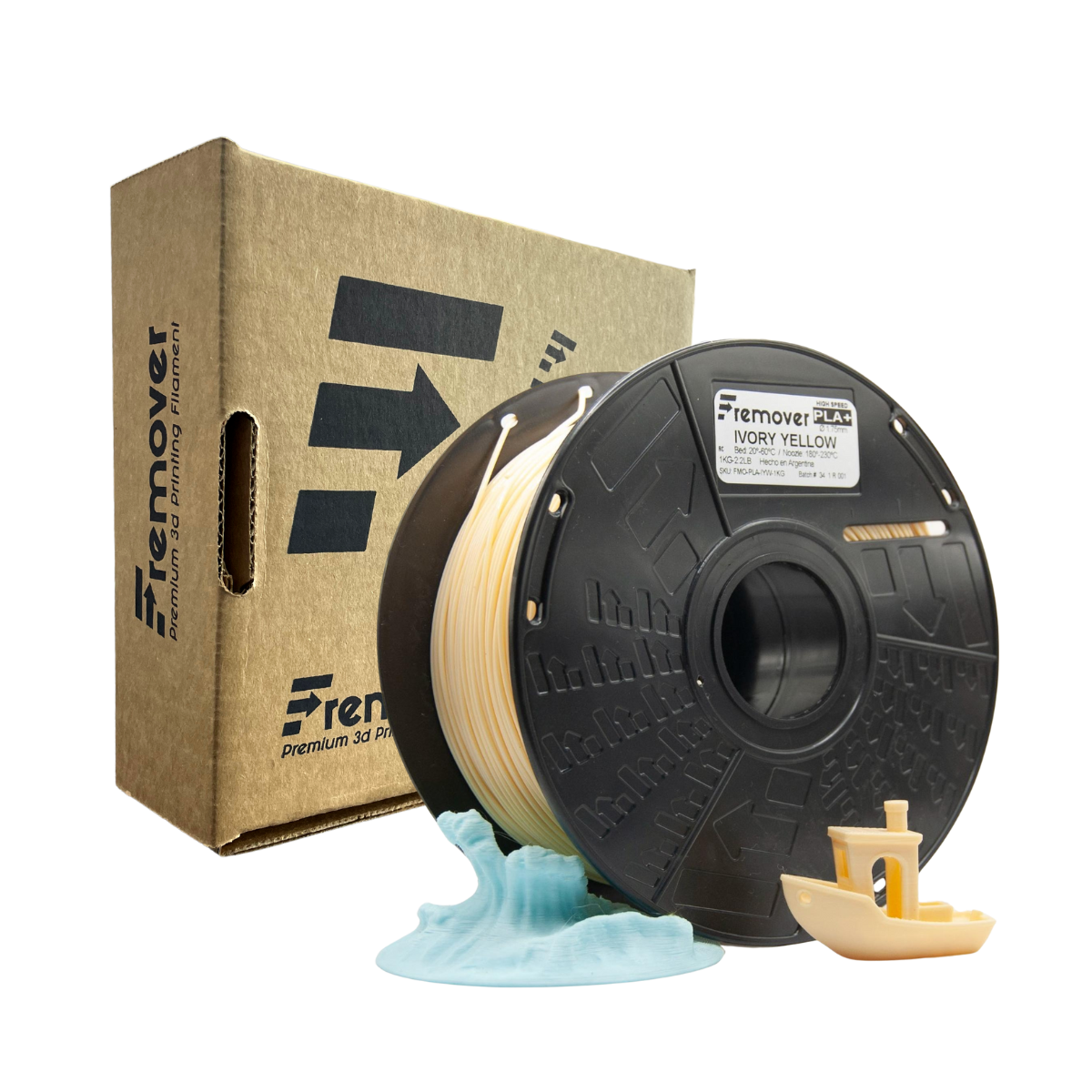 AMARILLO MARFIL Ivory Yellow PLA FREMOVER con caja Filamento 1 KG