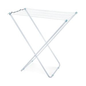 Tender de ropa, Tendedero, plegable de acero, sin alas, color blanco  MOR 006104
