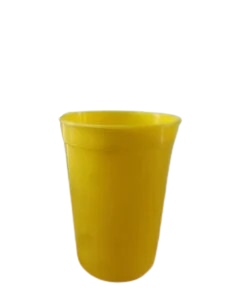 amarillo Vaso Milkshake de plastico polimero con sorbete 300 ml - AT