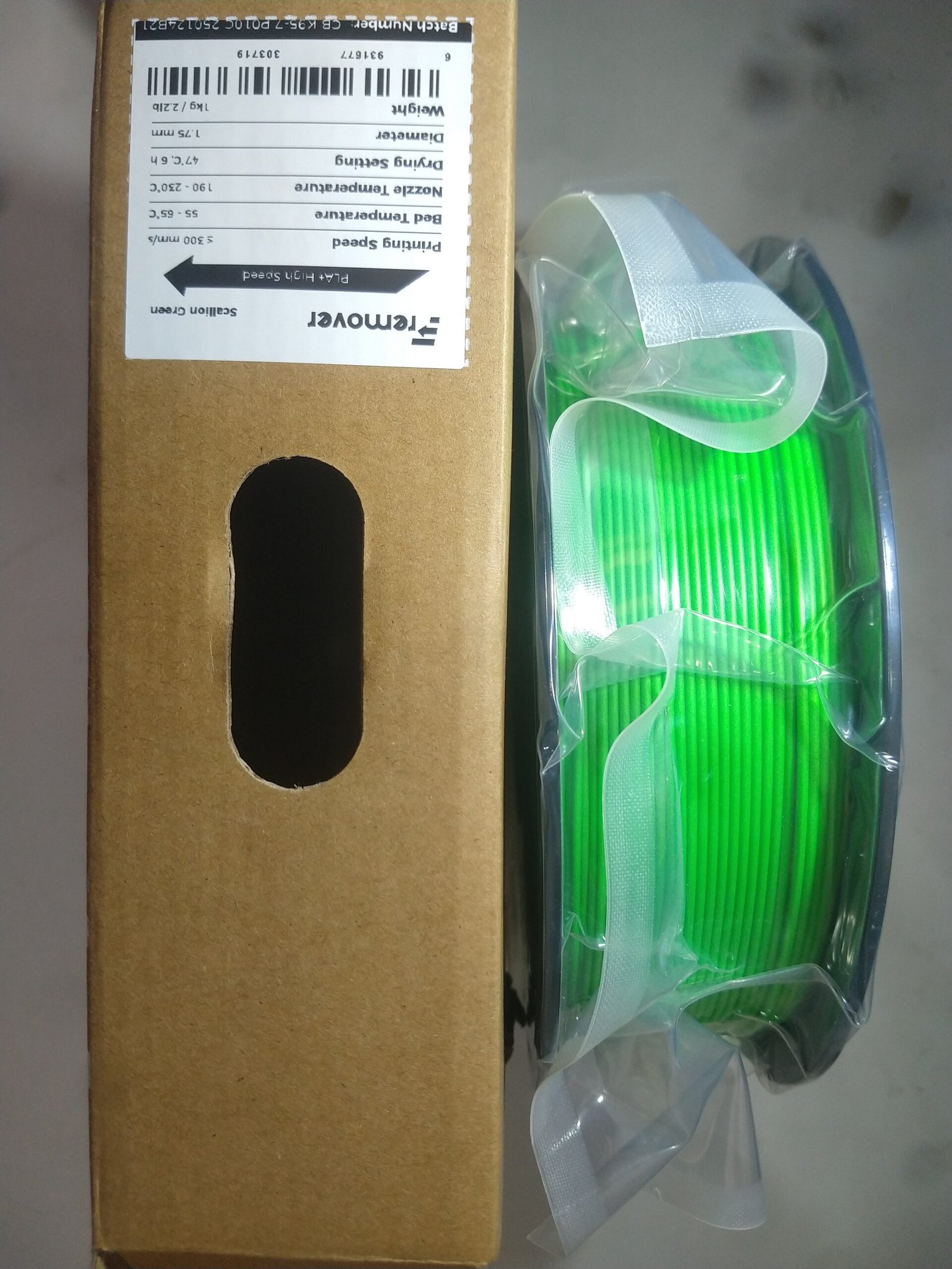 Filamento PLA+ High Speed Fremover scallion green x1kg