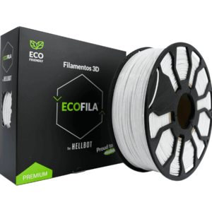 BLANCO CON CARRETEL PETG HELLBOT Filamento 3D 1,75mm x 1KG ECOFILA 3629
