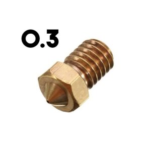 30543-Pico de Bronce 0.3mm Filamento 1.75 - nozzle Hotend E3D C8