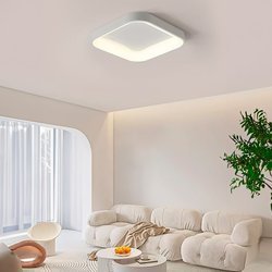 Plafón LED Cuadrado 3 Pasos blanco iluminaria ETHEOS GPDI-40WH