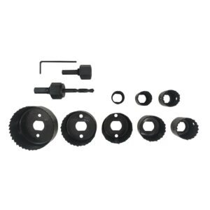 Juego brocas Mechas Sierras Copas X 11 P Madera Yeso con Estuche Barovo