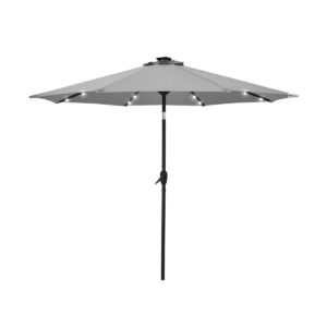 Sombrilla solar gris con luz interna KUSHIRO FSSI-0001