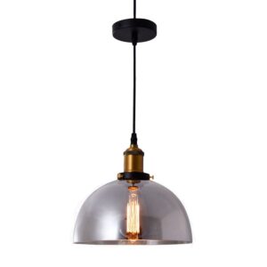 Aplique Luminaria Lampara colgante Smoke Harlem Hemisférica