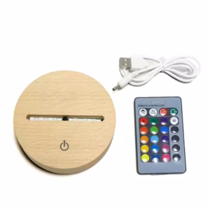 Base Led Rgb Con Control Remoto Para Lampara Acrílico Madera – Decoración de interiores
