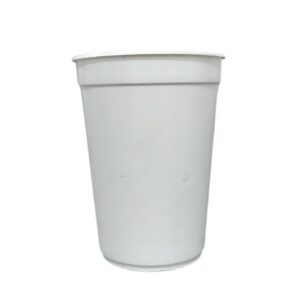 Blanco Vaso Milkshake de plastico polimero con sorbete 300 ml - AT