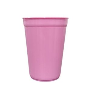 Rosa Vaso Milkshake de plastico polimero con sorbete 300 ml - AT
