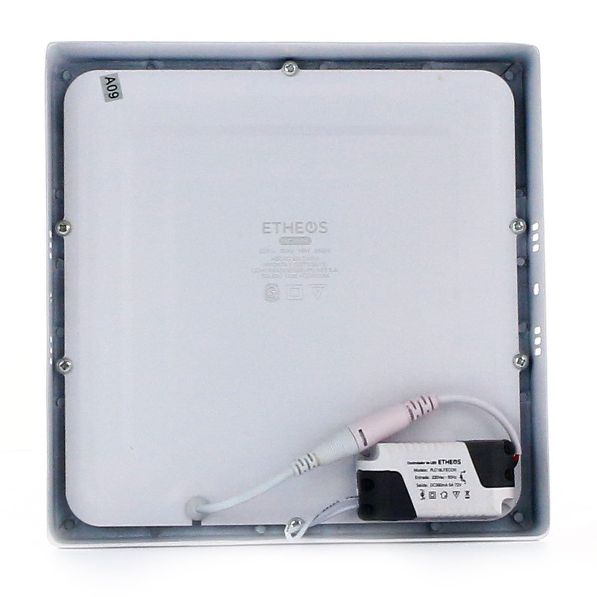 Plafón LED cuadrado 12 W - frío ETHEOS PLC12LFE - Imagen 3