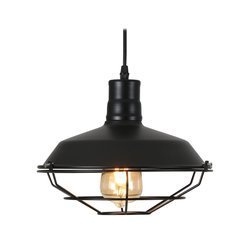 Luminaria colgante tipo industrial con jaula Lampara