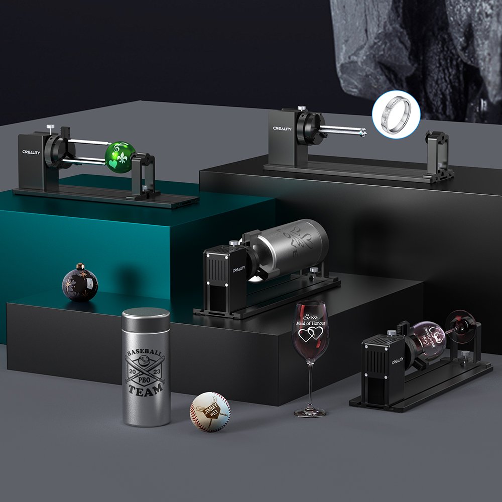 ROTADOR GIRATORIO PARA MÁQUINA DE GRABADO LÁSER CREALITY ROTATORIO 4 EJE 4007010180 - Imagen 2