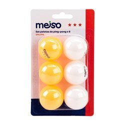 Set pelotas de ping-pong x 6 MEISO SPELPP6