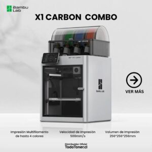 X1 Carbón Combo IGUAL A NUEVA 256x256x256 Impresora 3D FDM Bambu Lab 30 DIAS DE GARANTIA SE RETIRA POR SUCURSAL