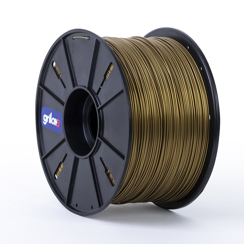 BRONCE 2.5kg PLA+850 GRILON FILAMENTO 3D 1.75MM MAXICARRETE PLAMAS GRILON