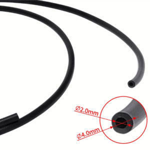 Tubo teflón 2mmx4mm Manguera PTFE para 1.75mm Color negro 1 METROS manguera COD 31187