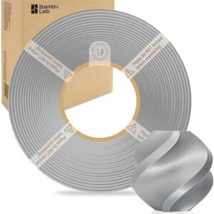 Plata Bambu Lab PLA SIN CARRETEL Filamento Básico 1kg 1.75mm