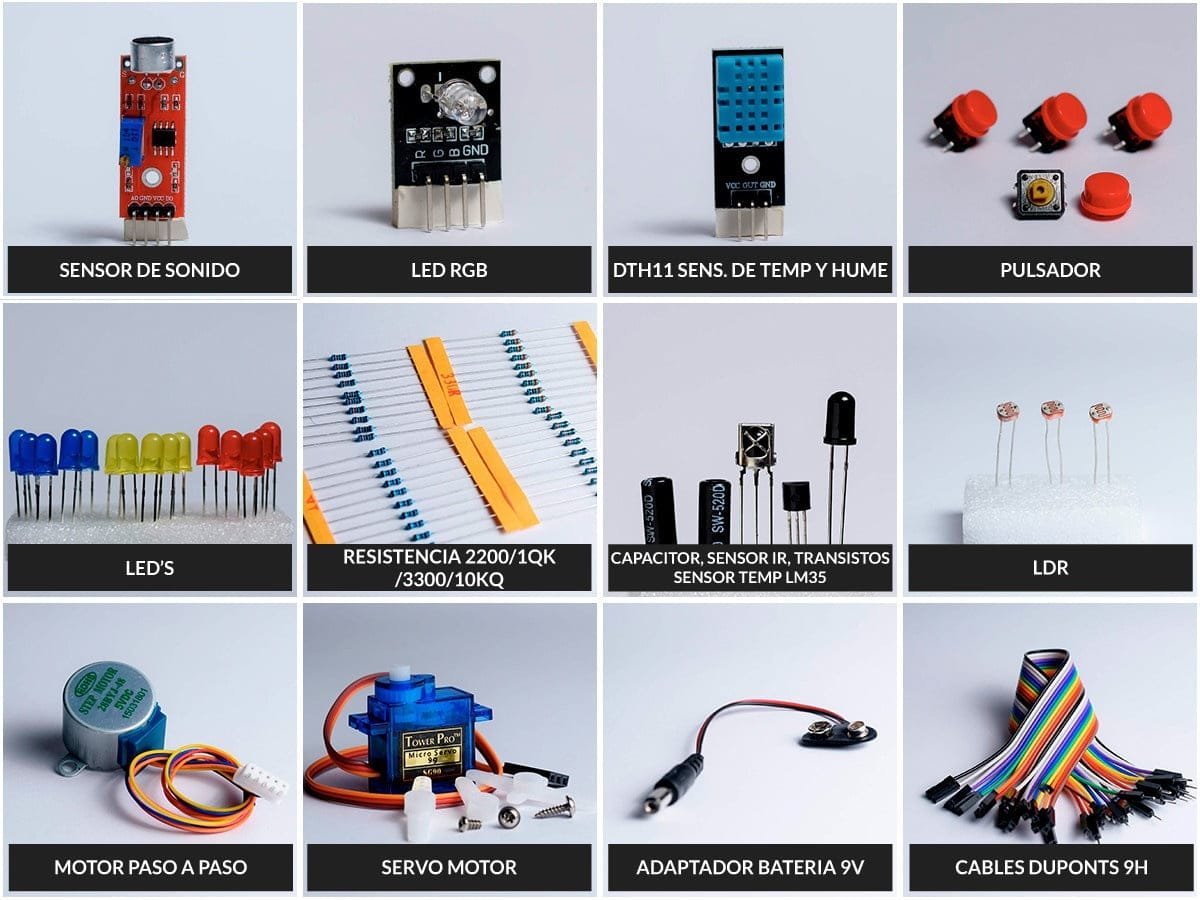 Kit Arduino robotica 39 componentes COD 722 - Imagen 6